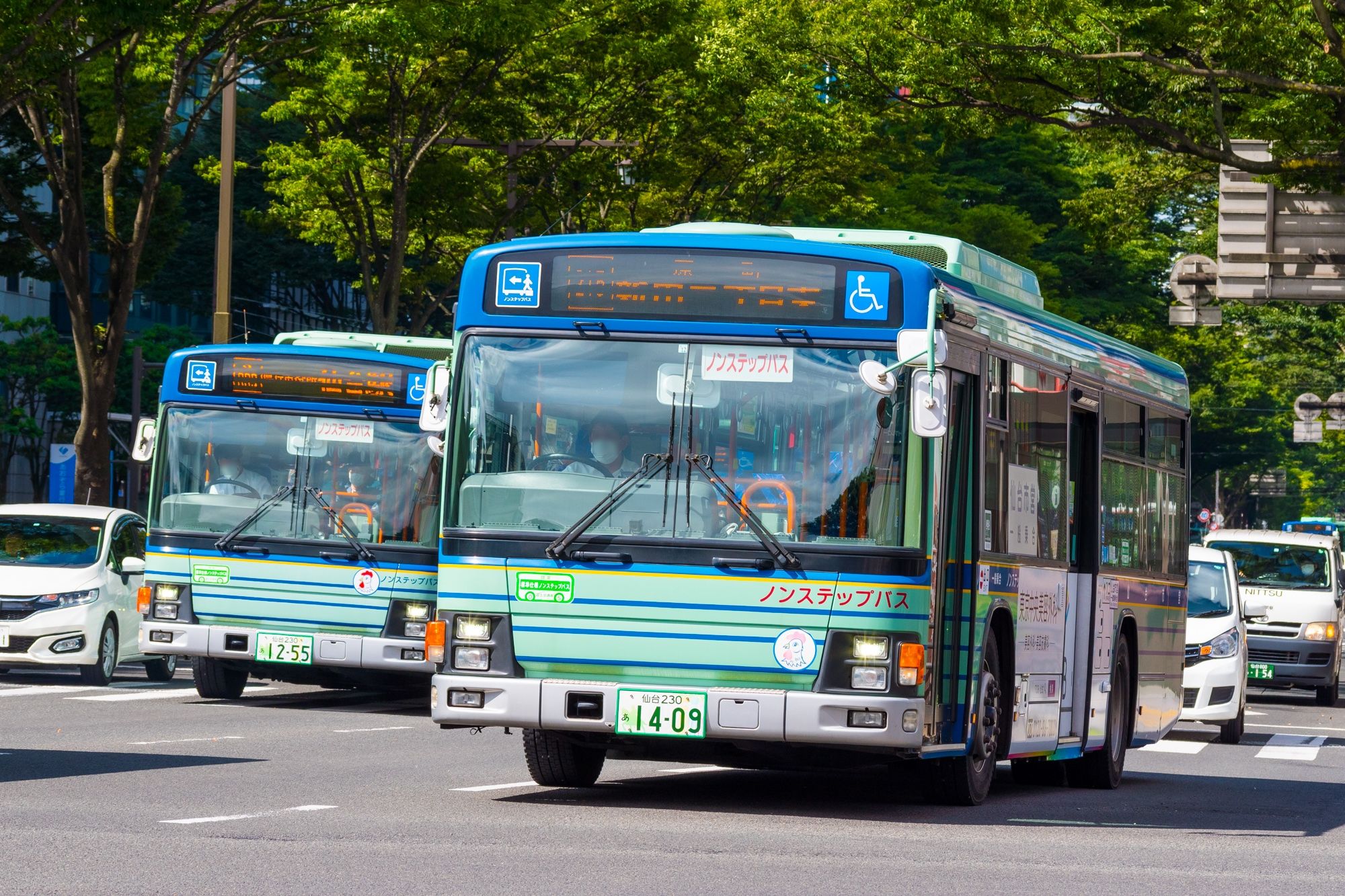 仙台230あ1409 仙台市営バス いすゞエルガ QPG-LV234L3