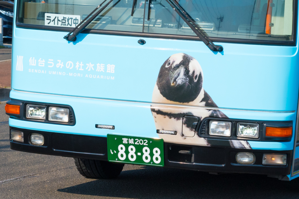 宮城202い8888 ミヤコーバス うみの杜水族館シャトルバス専用車 TKG-MK27FH