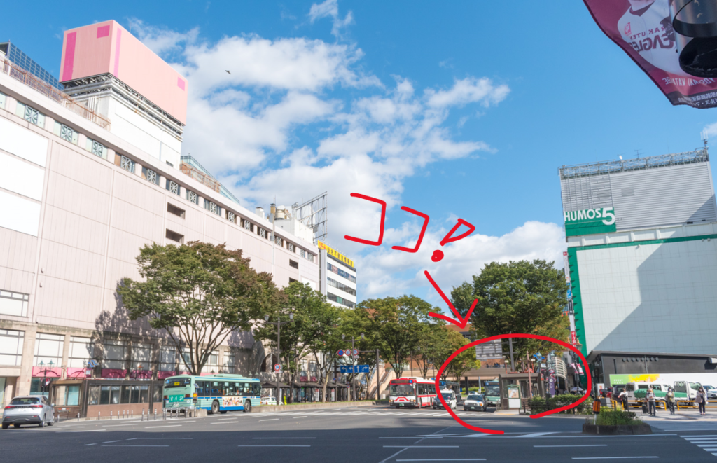 仙台駅前バス停の写真